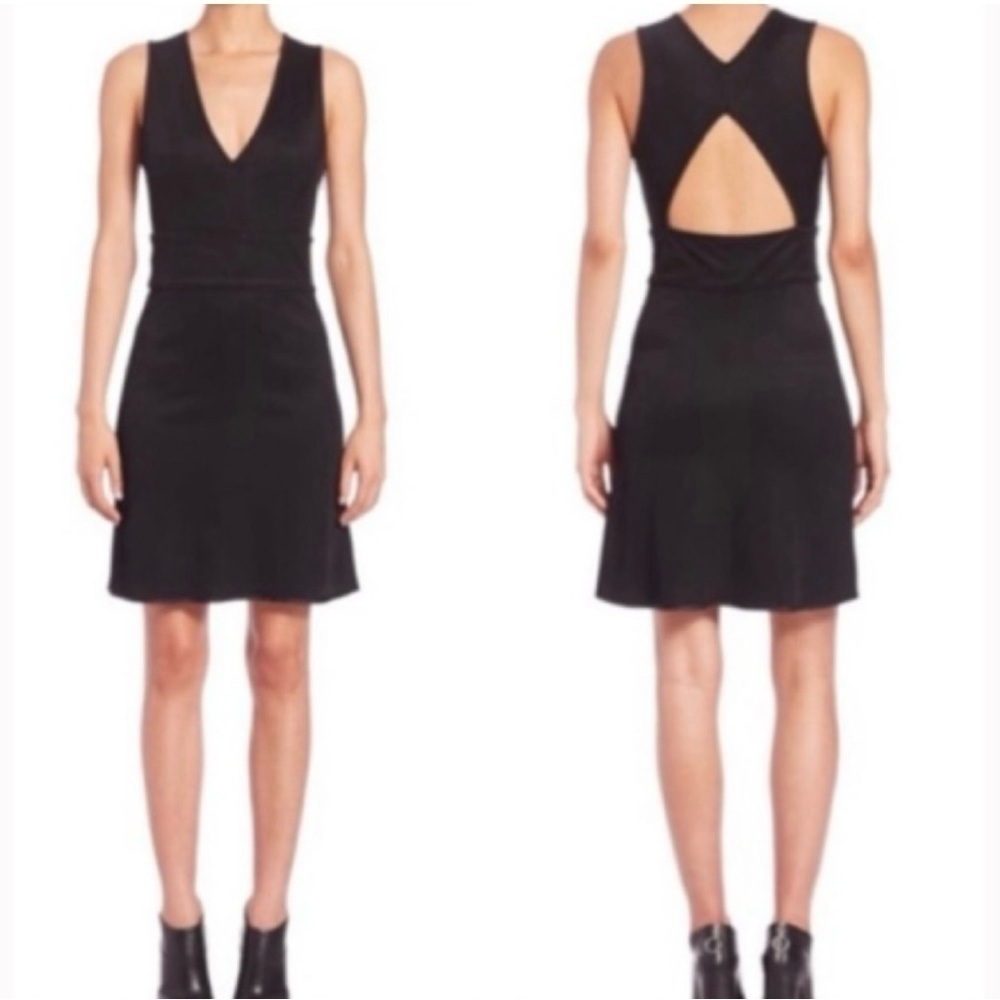 Rag and Bone Astrid Black A-Line Back Cut Out Dress size S